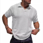 R&B | Hohles POLO-Shirt mit V-Ausschnitt