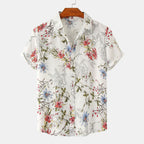 R&B | Floral kurzärmeliges Blumenhemd Männer