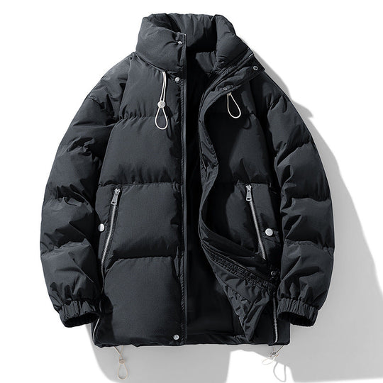 R&B | Herren Winterjacke Aus Baumwolle mit Stehkragen – Warm und Gefüttert, In Übergröße