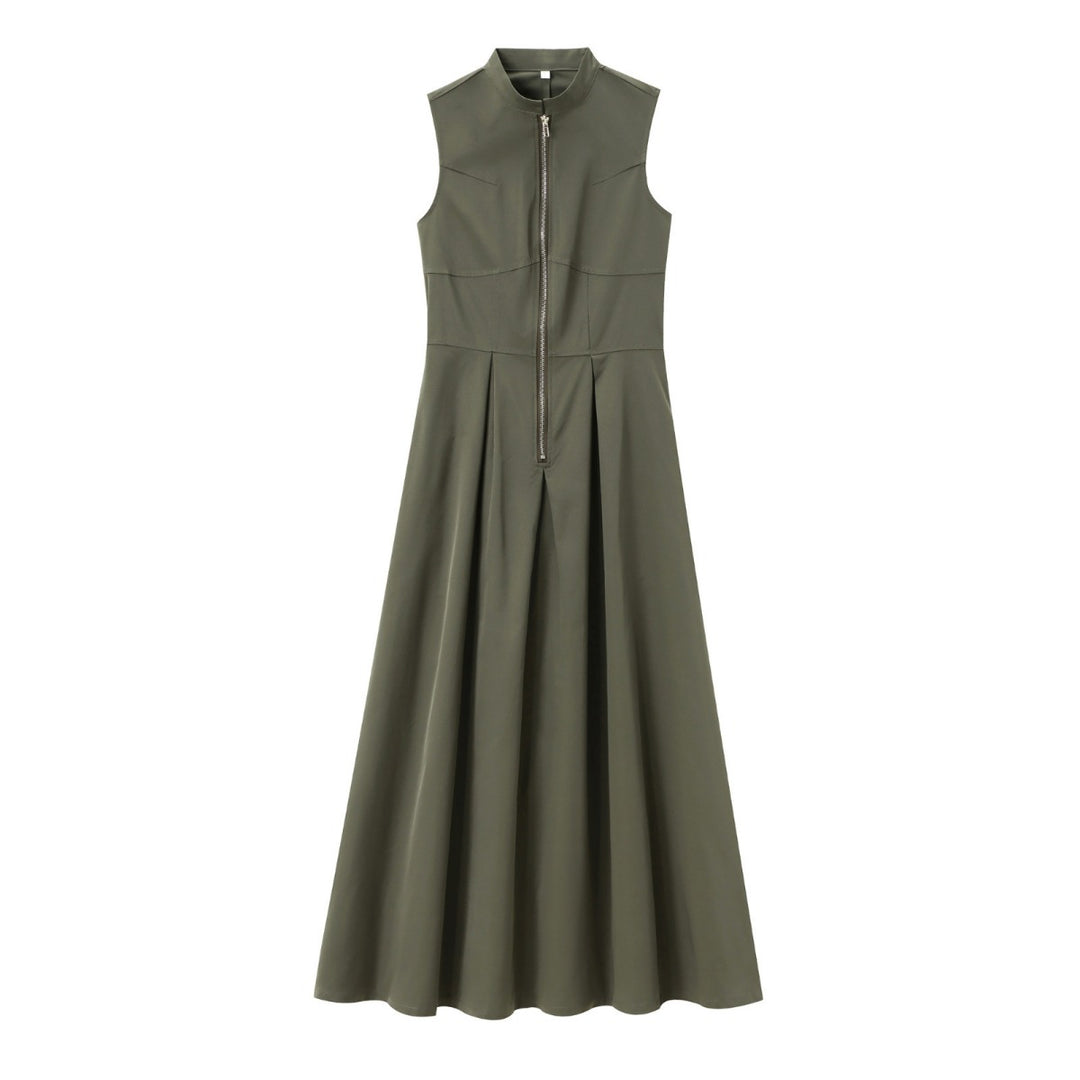 R&B | Ärmelloses Taillenkleid mit Rundhalsausschnitt