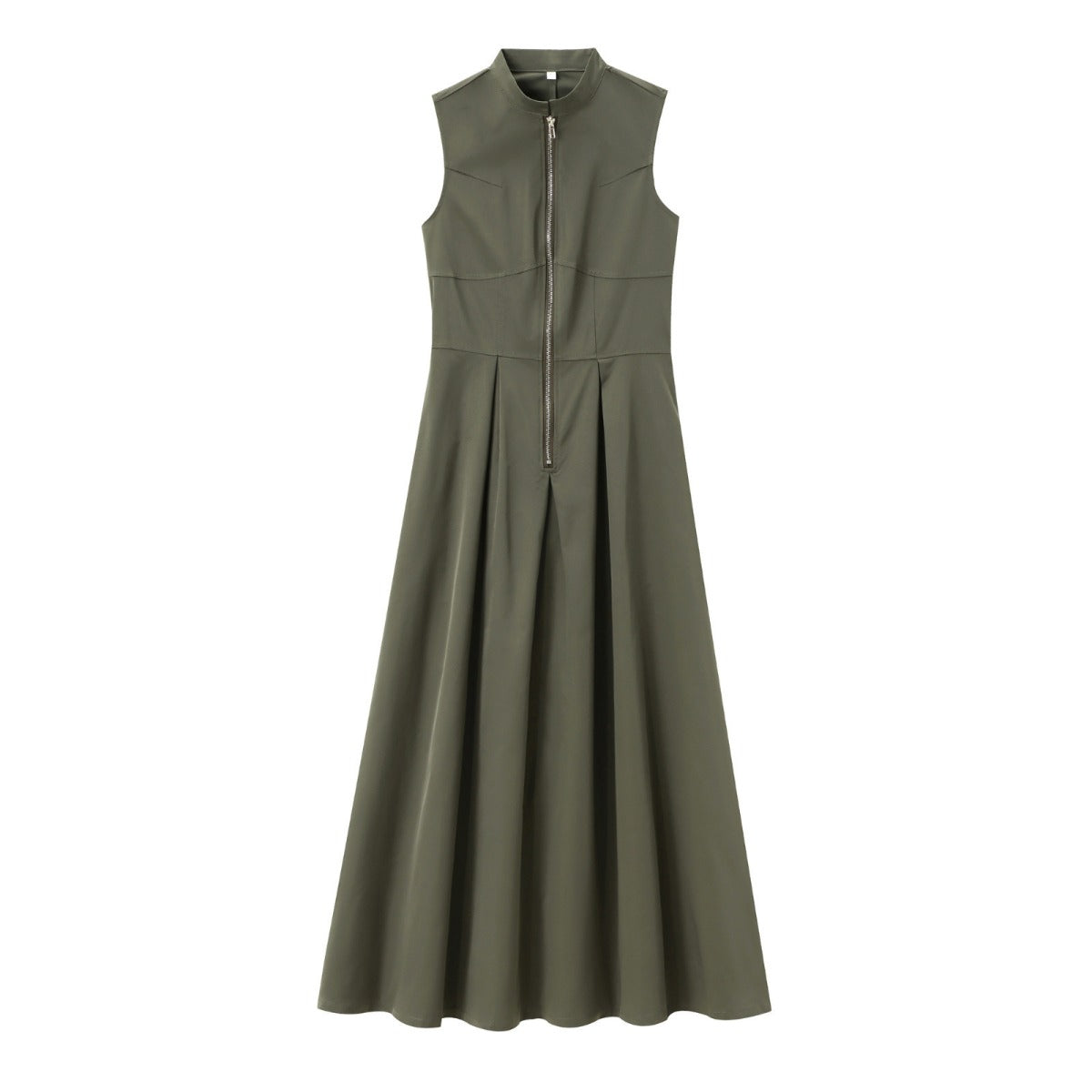 R&B | Ärmelloses Taillenkleid mit Rundhalsausschnitt