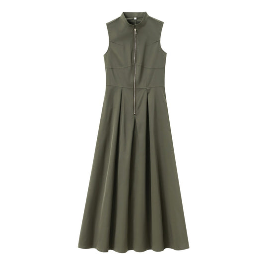 R&B | Ärmelloses Taillenkleid mit Rundhalsausschnitt