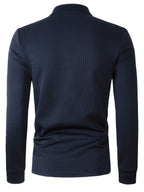R&B | Elegante Langärmelige Polo Texturiertes Design Stilvoll und Komfortabel