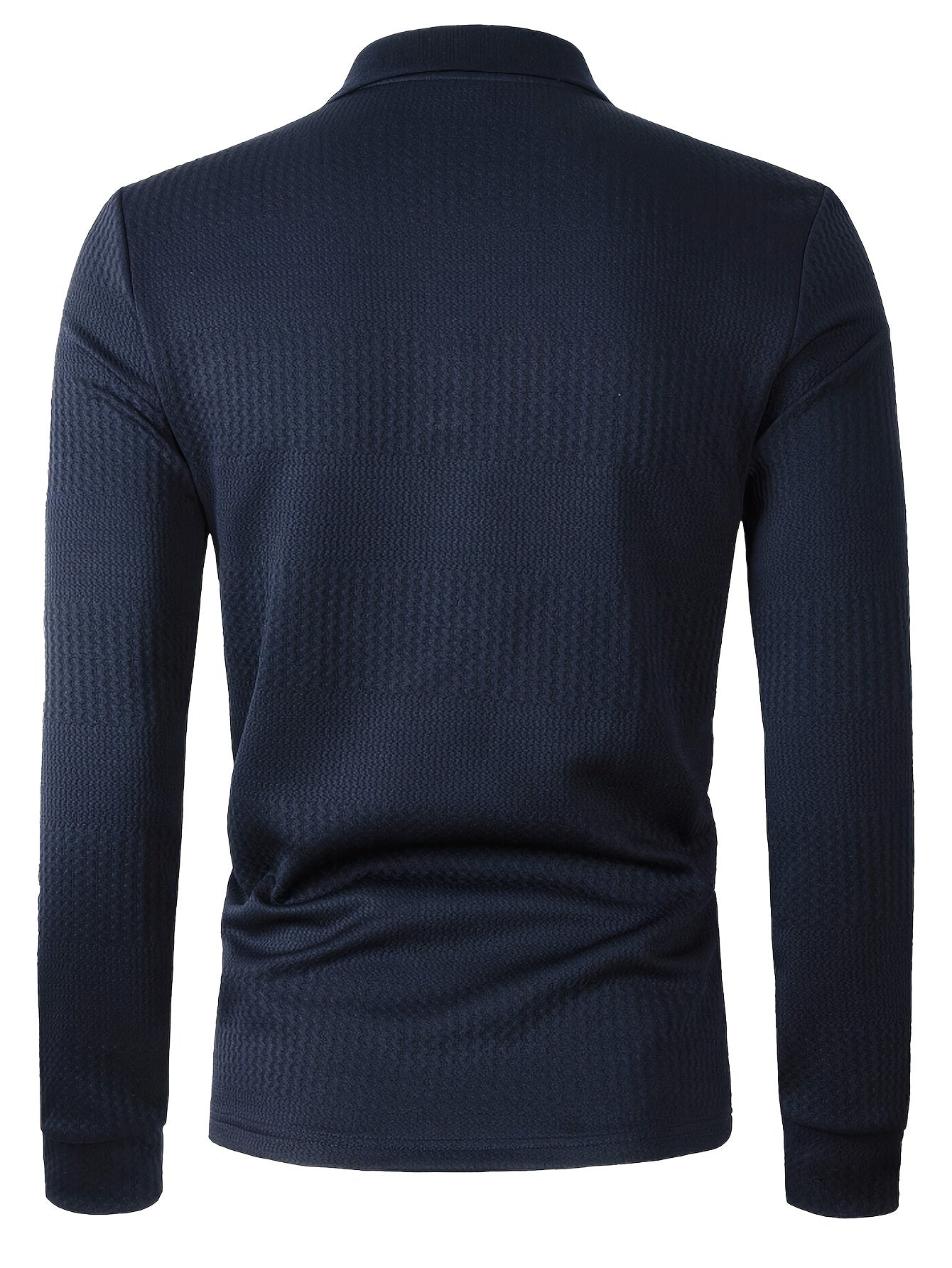 R&B | Elegante Langärmelige Polo Texturiertes Design Stilvoll und Komfortabel