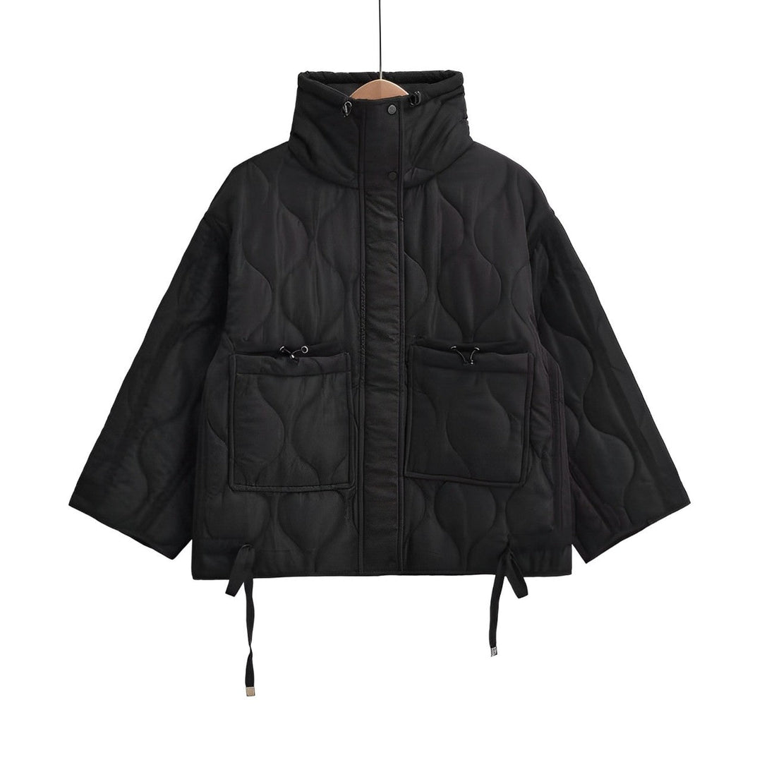 R&B | Baumwolljacke in Hüftlänge mit Stehkragen und Kordelzug