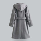 R&B | Damen Kapuzen Lang Trenchcoat