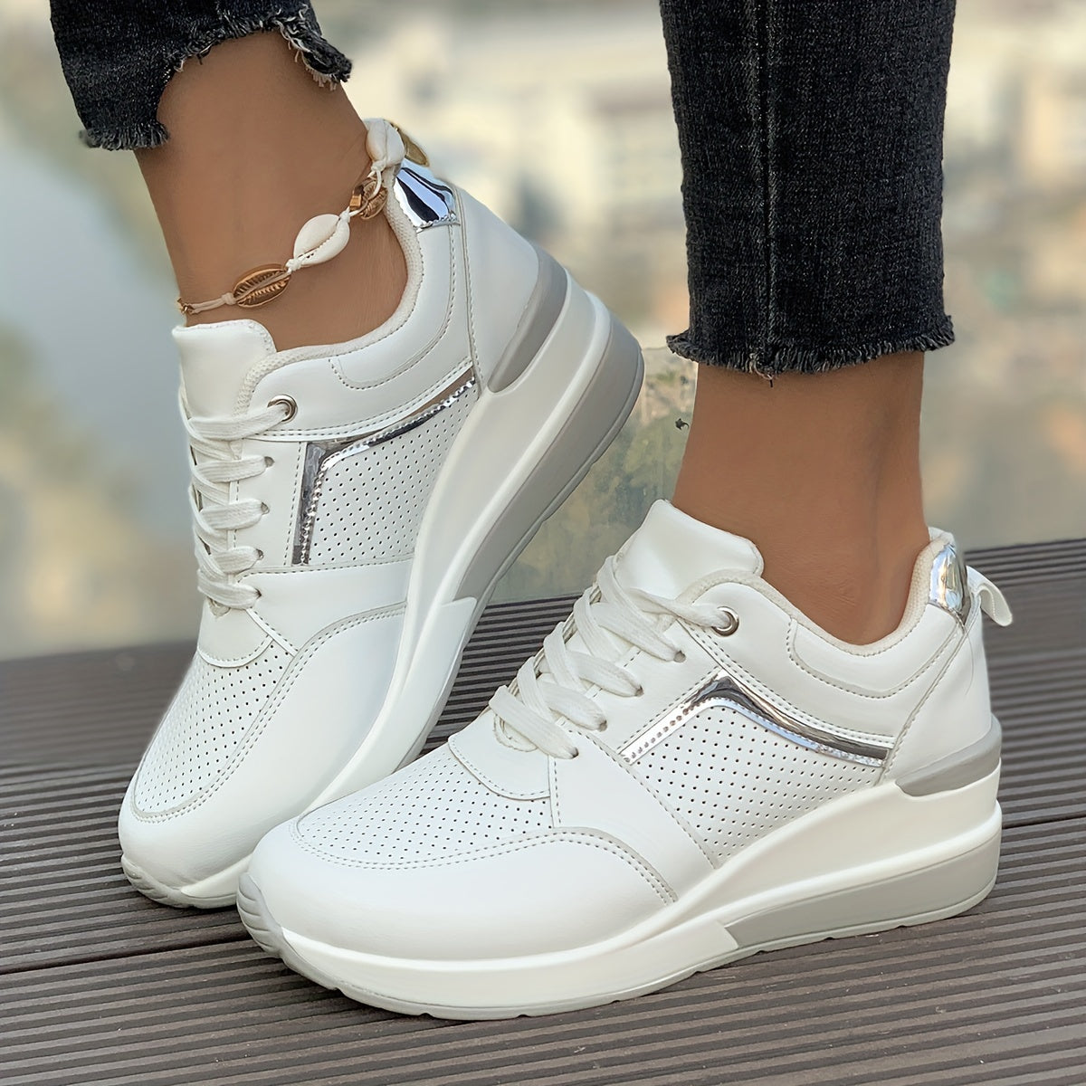R&B | Einfarbige Sneaker Für Damen Ideal Für Den Alltag