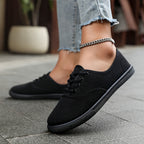 Heidi-Mode | Bequeme Niedrige Canvas Sneakers In Weiß