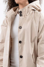 R&B Damen Windbreaker Mantel mit Kapuze