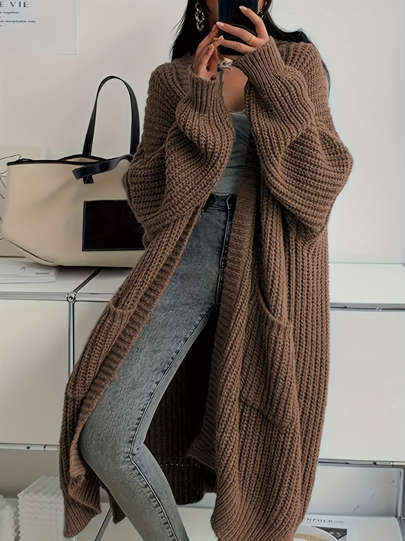 R&B | Strickjacke mit Gürtel für Damen