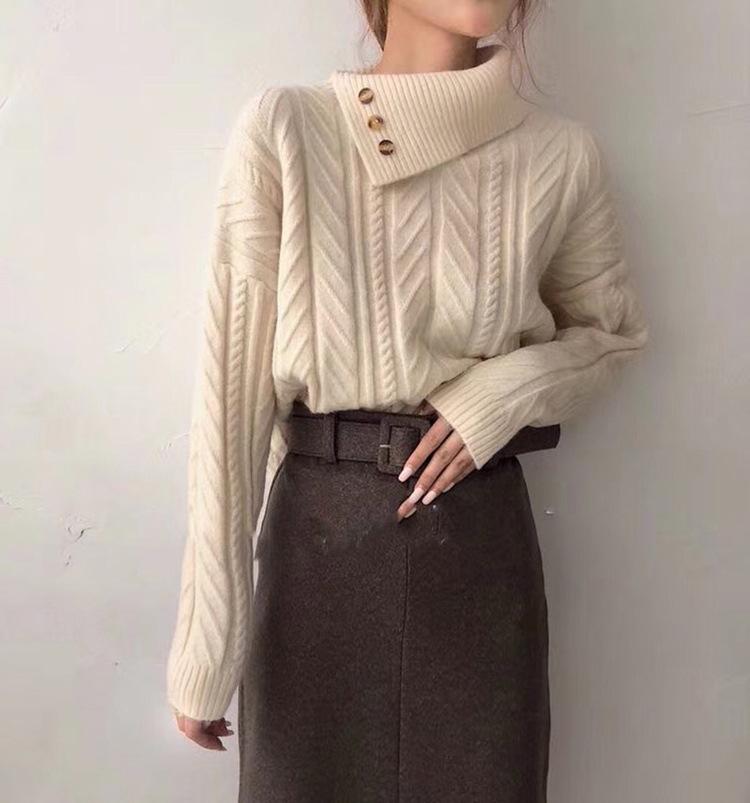R&B | Strickpullover mit Asymmetrischem Kragen Weich und Elegant Zeitloses Design