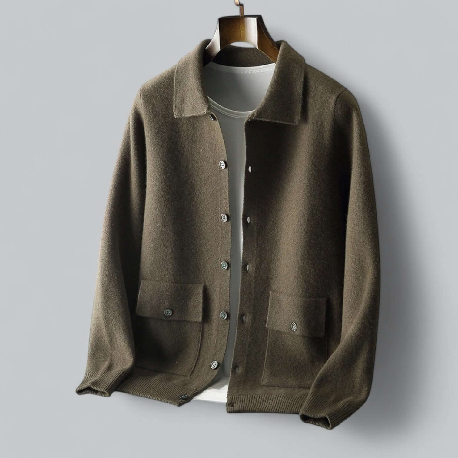 R&B | Herren Mischung Cardigan Jacke