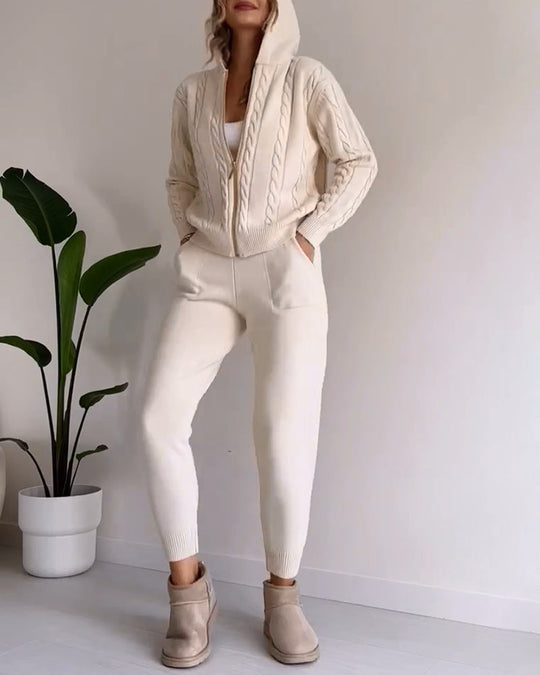 R&B | Jacquard-Strickjacken-Set mit Twist-Design