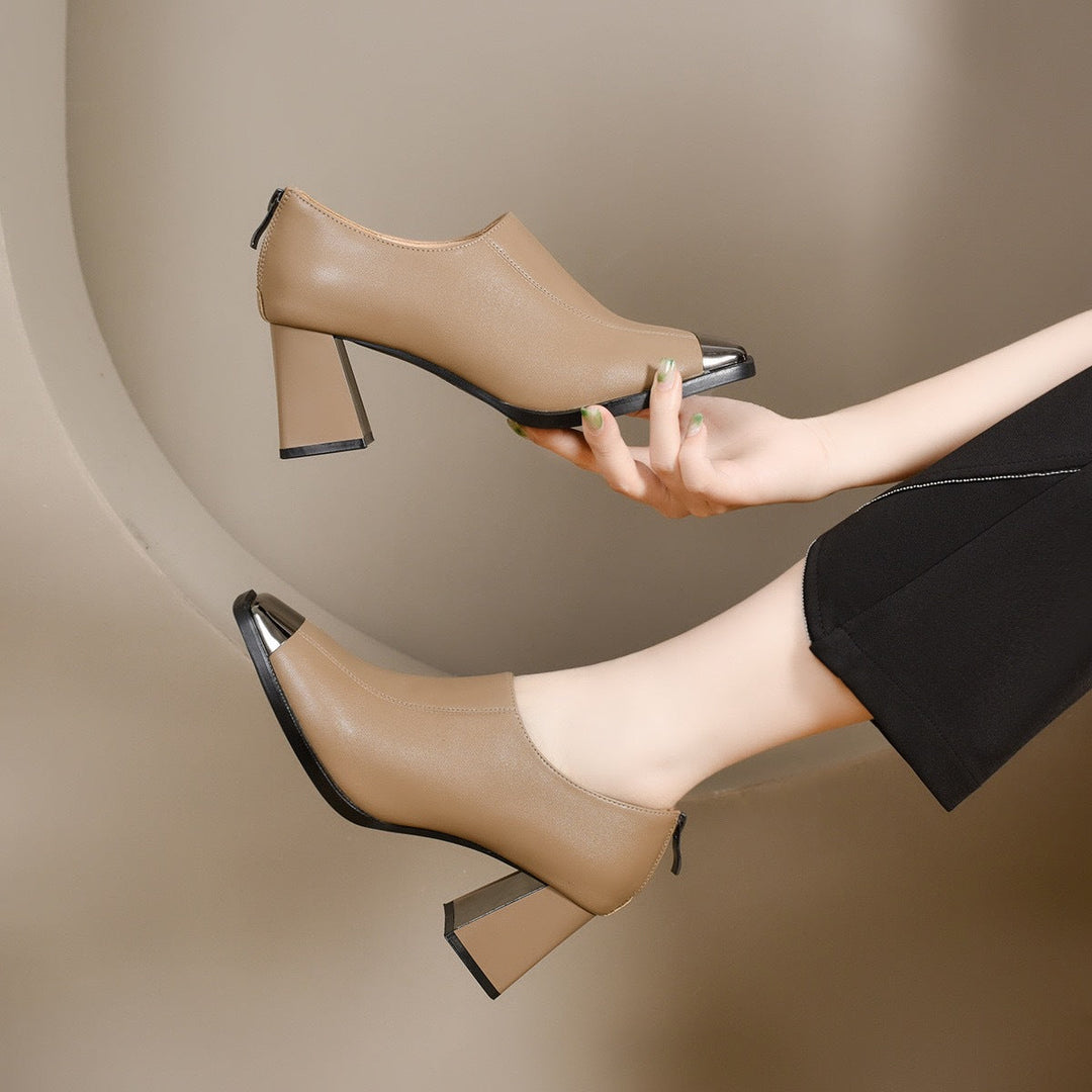 Klassische Lederoptik-Stiefeletten mit Reißverschluss R&B R&B