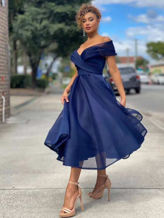 R&B | Elegante Off Shoulder Brautjungfernkleid