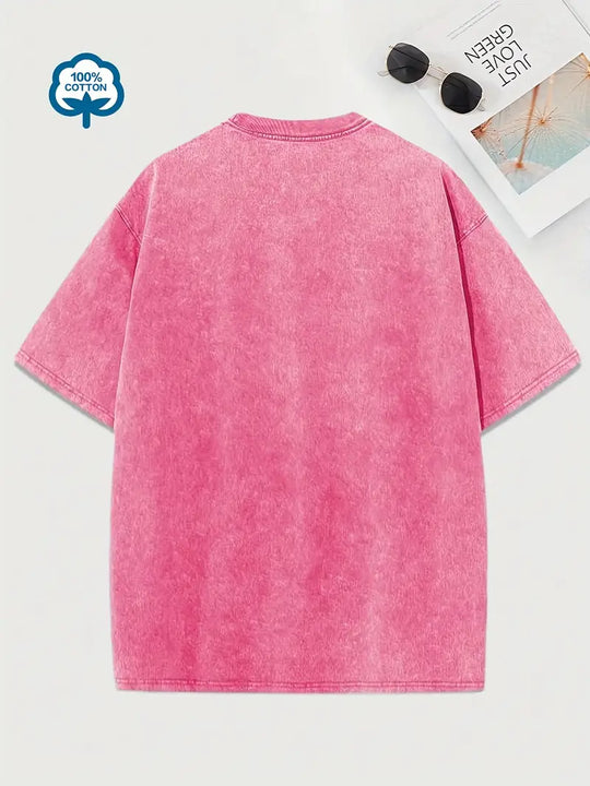 R&B | Baumwoll-T-Shirt mit Rundhalsausschnitt
