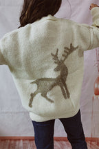 R&B | Weihnachtsmuster Gestrickter Rundhalsausschnitt Langarmpullover