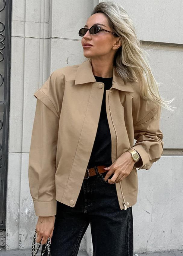 R&B | Französische Revers Bomberjacke – Müheloser Stil für jeden Tag