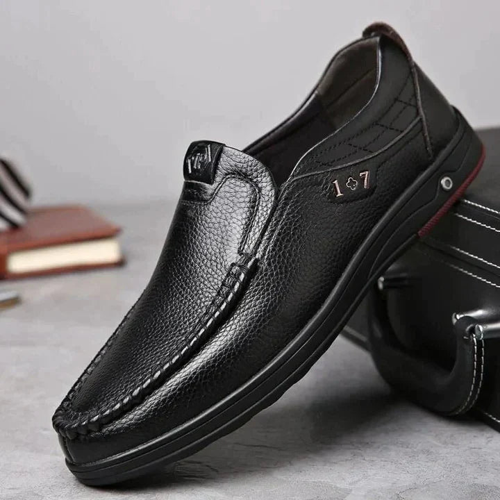 Herren Echtleder Schlupfschuhe R&B