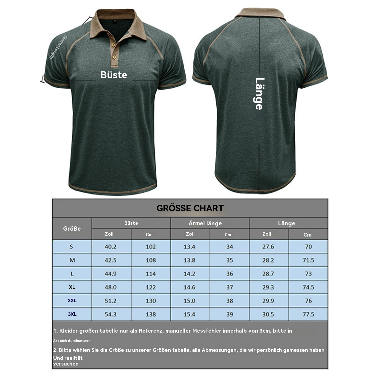 R&B | Kurzärmeliges Herren-T-Shirt mit Revers