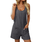 R&B | Gestrickte Latzhose mit Twist-Streifen