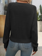 R&B | Sweater - V-Ausschnitt Langarm Strickpullover