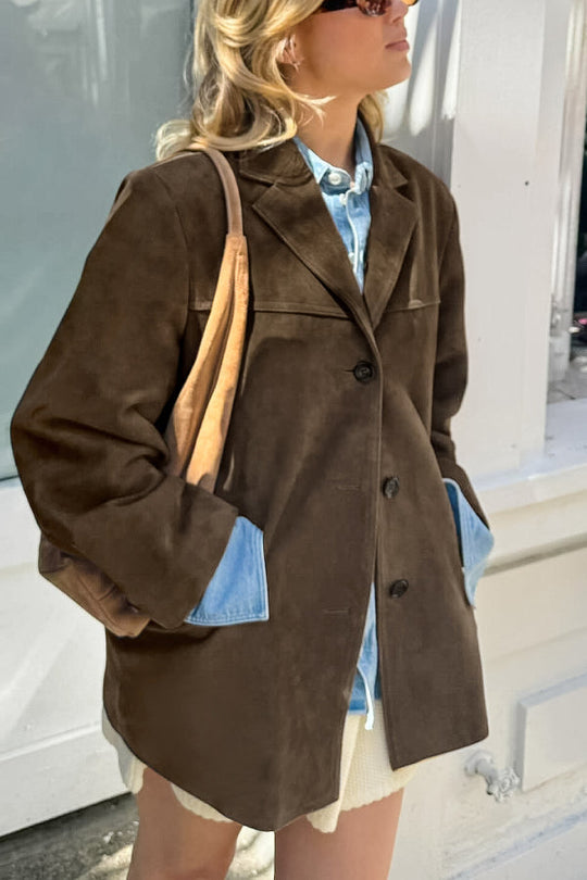 R&B | Vintage Reverslose Wildlederjacke