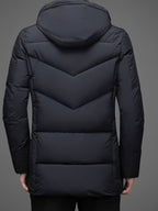 R&B | Warme Pufferjacke mit Kapuze Polyester Stil und Schutz