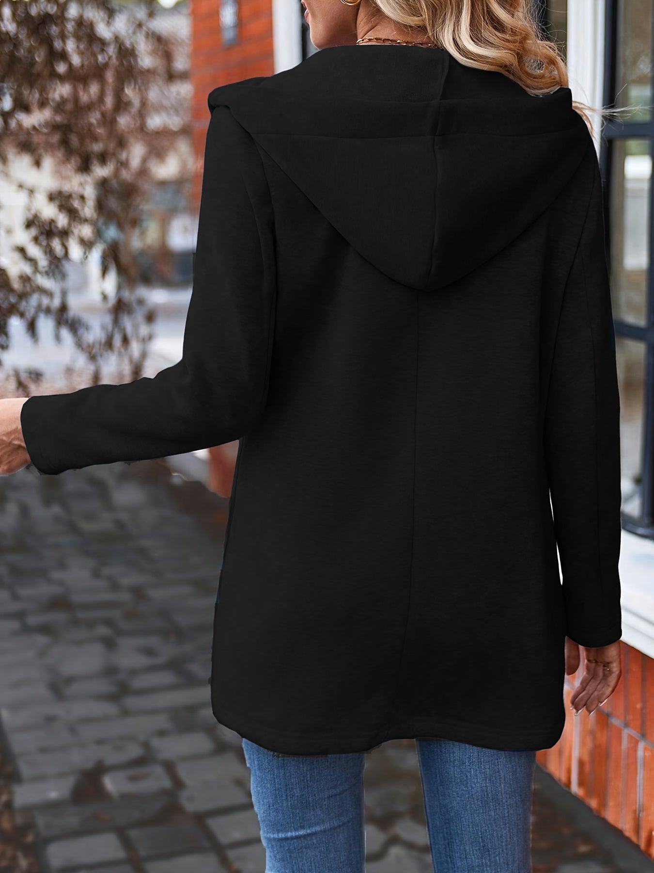 R&B | Reißverschlussjacke mit Kapuze Polyester/baumwolle Lässig und Komfortabel