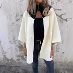 R&B | Stylischer Zweifarbiger Langmantel für Elegante Lagenlooks