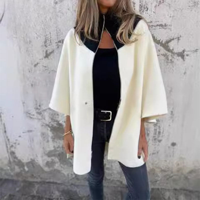 R&B | Bicolor-Langjacke für elegante Lagenlooks