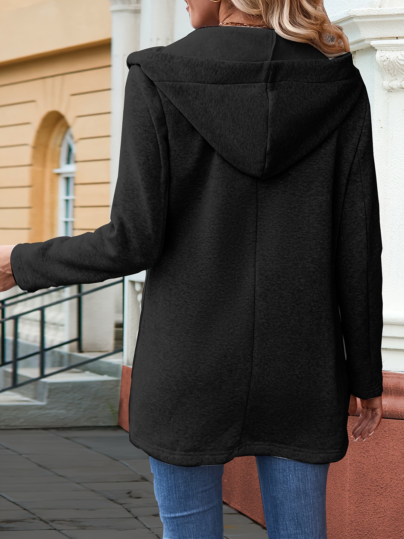 R&B | Reißverschlussjacke mit Kapuze Polyester/baumwolle Lässig und Komfortabel