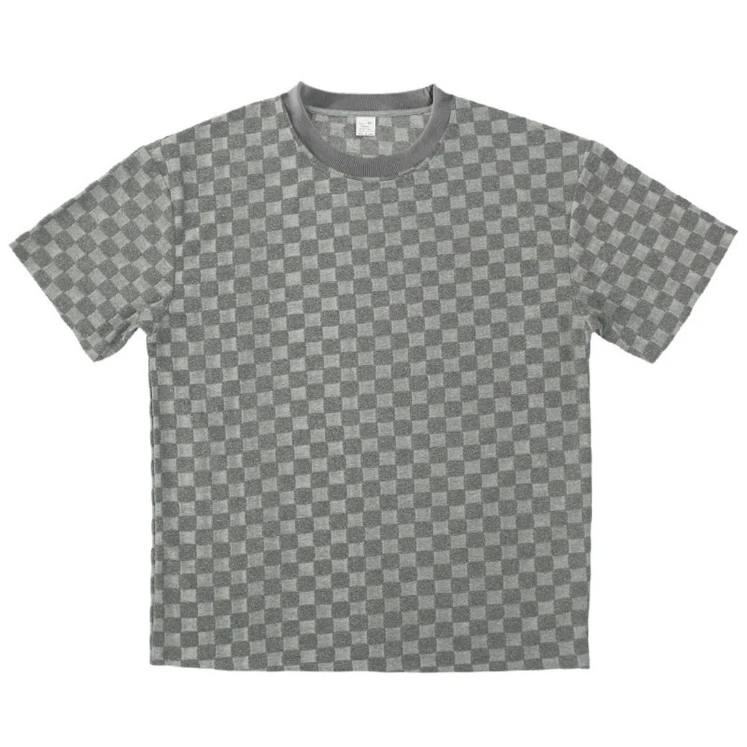 R&B | Schachbrettmuster Kurzarm-Shorts-Set