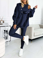 R&B | 3-Teiliges Damen-Sportanzug mit Lockerem Kapuzenpullover und Slim-Hosen
