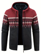 R&B | Gemusterter Hoodie Baumwolle und Polyester Warm und Stilvoll