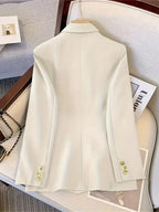 R&B | Eleganter Slim Fit Damenblazer Mit Goldenen Knöpfen