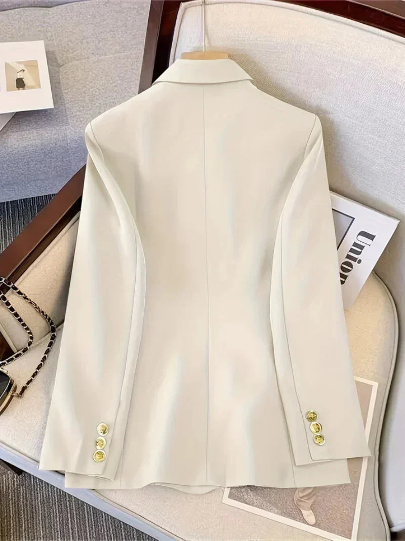 R&B | Eleganter Slim Fit Damenblazer Mit Goldenen Knöpfen