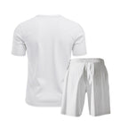 R&B | Waffel-Kurzarm-Shorts Zweiteiliges Set