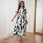 R&B | Damenkleid mit bedruckter Taille