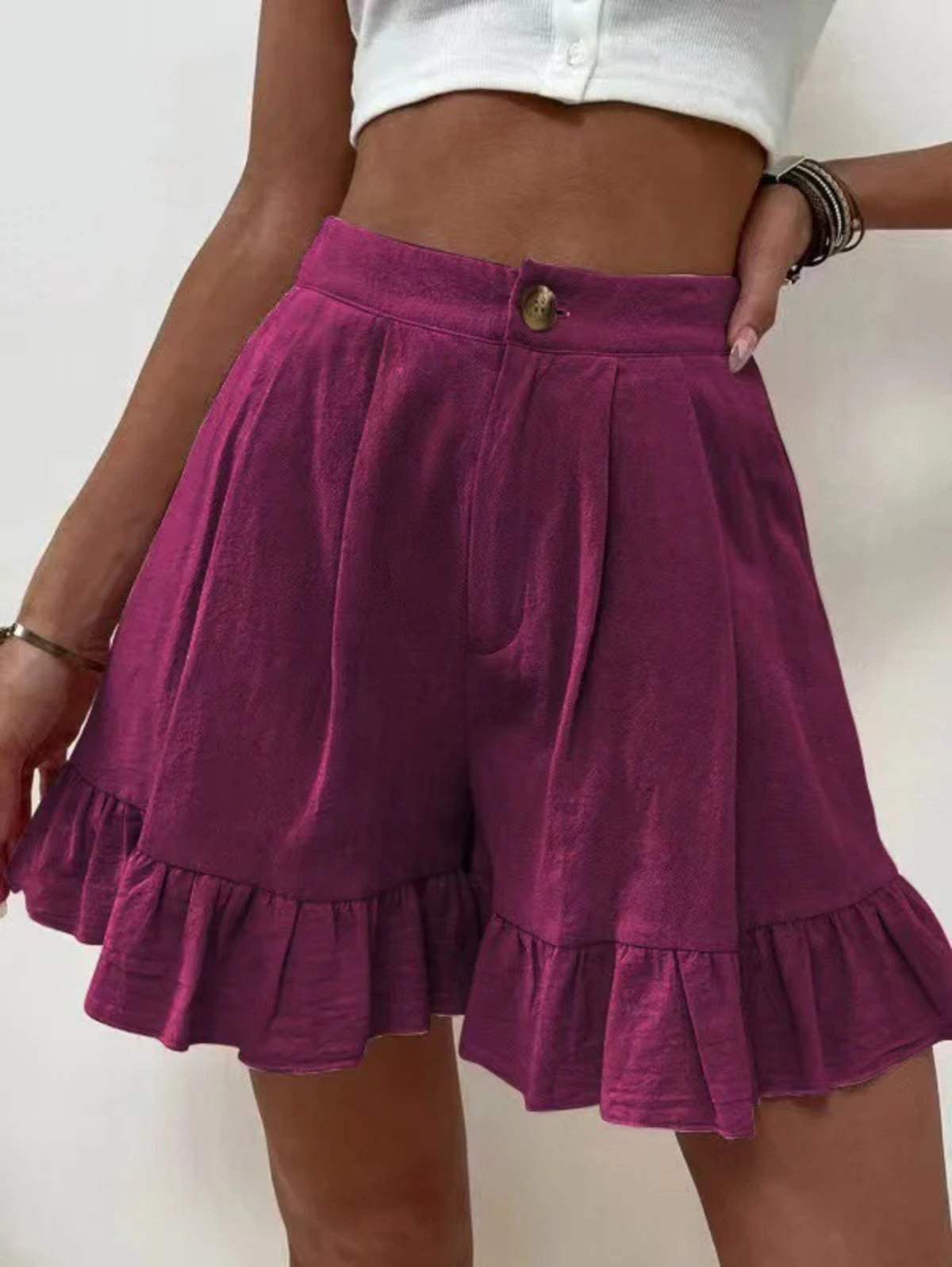 R&B | Lässige Shorts mit weitem Bein