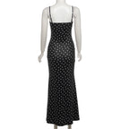 R&B | Kleid mit gepunkteten Strapsen mit Neckholder