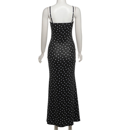 R&B | Kleid mit gepunkteten Strapsen mit Neckholder