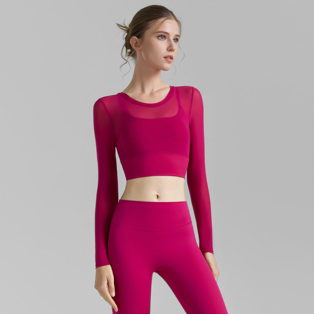 R&B | Fake zwei sexy Mesh-Yoga-Kleidung
