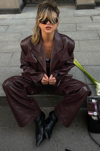 R&B | Spitzenreversjacke Leder Set