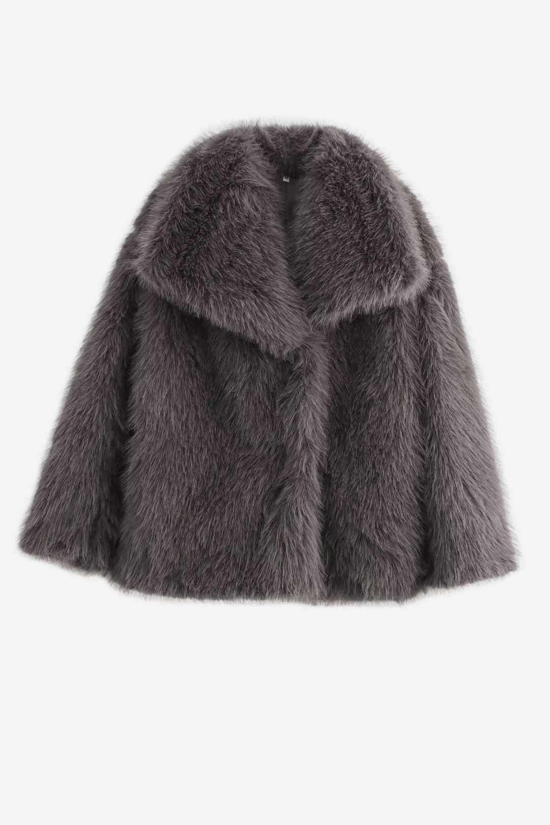 R&B | Faux-Fur-Schalkragenjacke