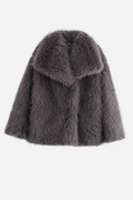 R&B | Faux-Fur-Schalkragenjacke
