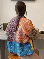 R&B | Floral Print Coat With Patchwork Pockets