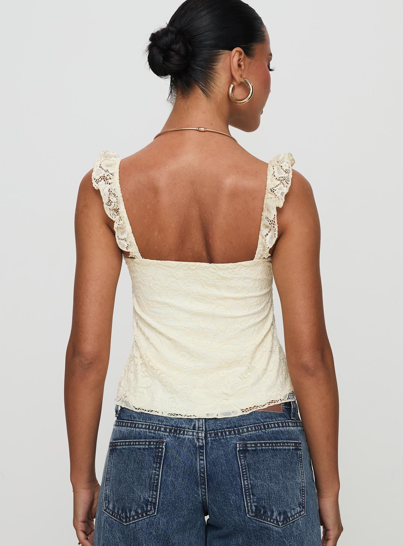 R&B | Damen Zartes Spitzenoberteil Elegantes Design