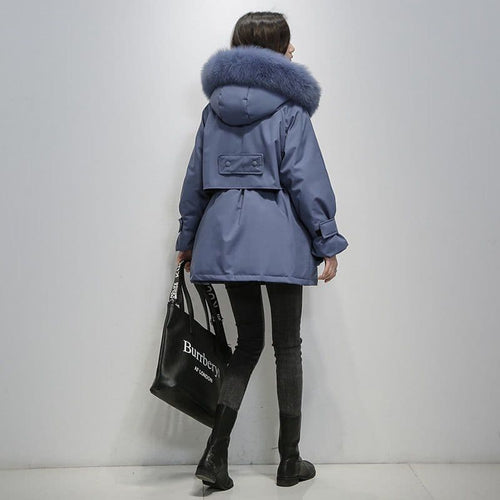R&B | Winterjacke mit Kapuze und Langen Ärmeln für Frauen Ideal für Die Kalte Saison