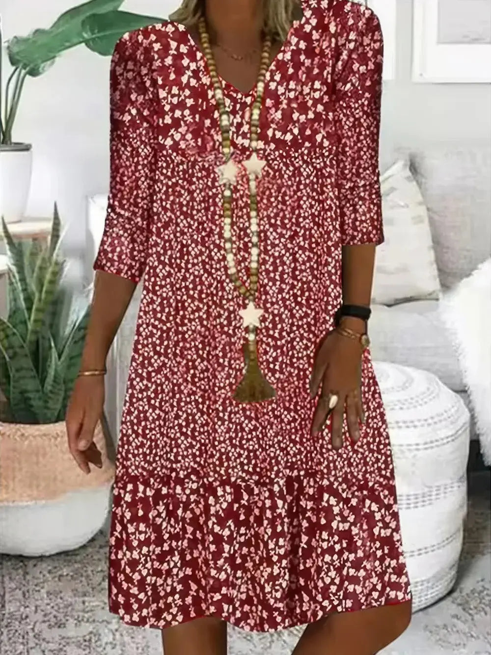 R&B | Damen Sommerkleid mit Blumenmuster
